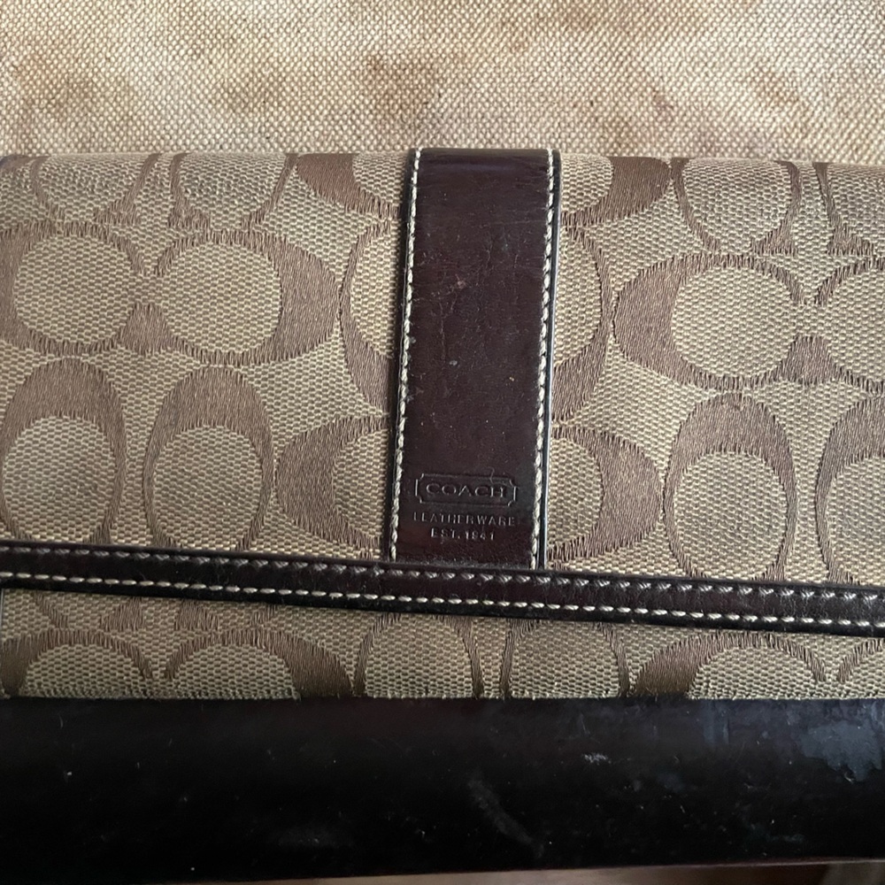 Vintage Coach Tan and Brown Wallet